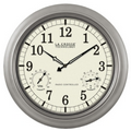 Atomic In/Out Wall Clock w/4 Time Zones/Temp & Hydrometer